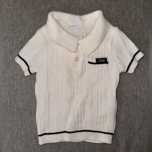 Kith Kids Ivory Cable Knit Polo